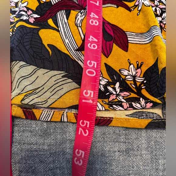 M • NOLLBY | Large | Goldenrod Full Floral Dress | 17” pit to pit - Picture 11 of 13